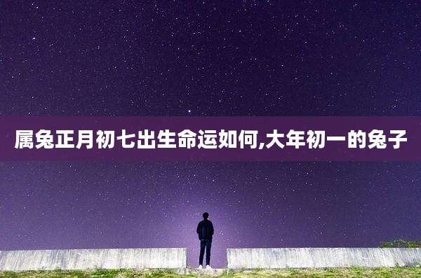 属兔正月初七出生命运如何,大年初一的兔子