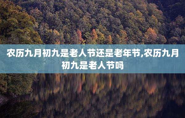 农历九月初九是老人节还是老年节,农历九月初九是老人节吗