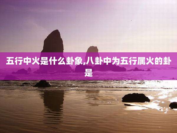五行中火是什么卦象,八卦中为五行属火的卦是
