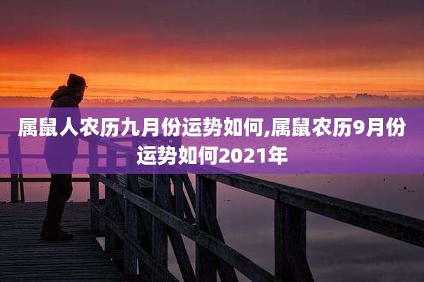 属鼠人农历九月份运势如何,属鼠农历9月份运势如何2021年