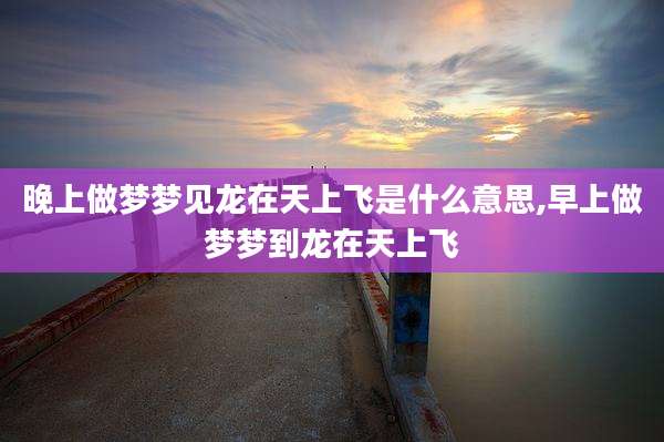 晚上做梦梦见龙在天上飞是什么意思,早上做梦梦到龙在天上飞