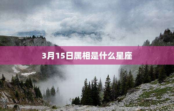 3月15日属相是什么星座