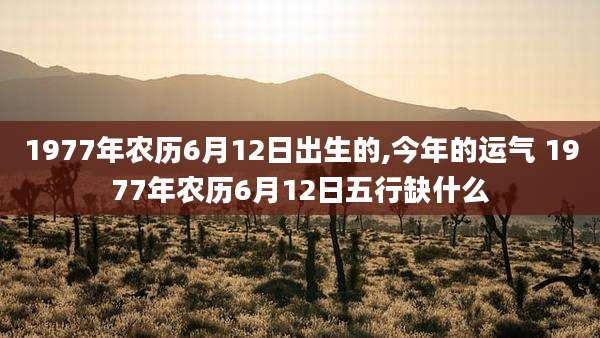 1977年农历6月12日出生的,今年的运气 1977年农历6月12日五行缺什么