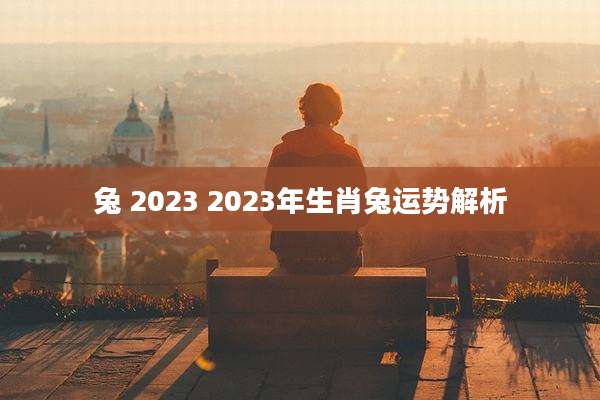 兔 2023 2023年生肖兔运势解析