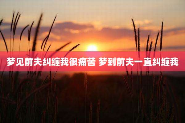 梦见前夫纠缠我很痛苦 梦到前夫一直纠缠我