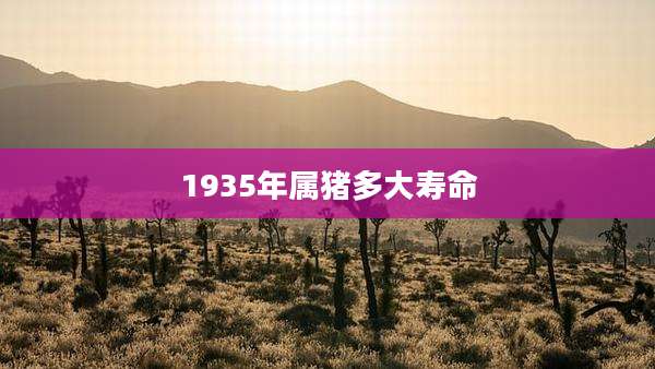 1935年属猪多大寿命