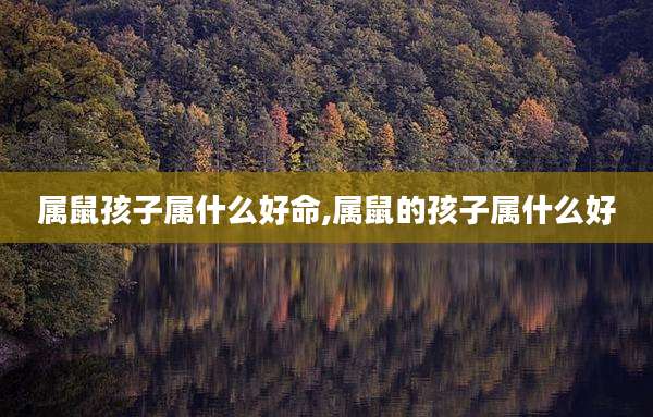 属鼠孩子属什么好命,属鼠的孩子属什么好