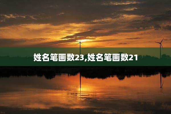 姓名笔画数23,姓名笔画数21
