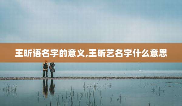 王昕语名字的意义,王昕艺名字什么意思