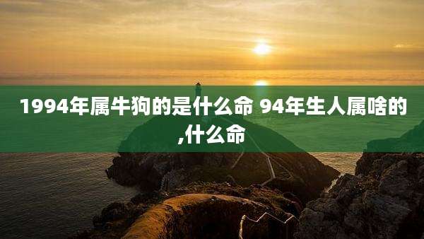 1994年属牛狗的是什么命 94年生人属啥的,什么命