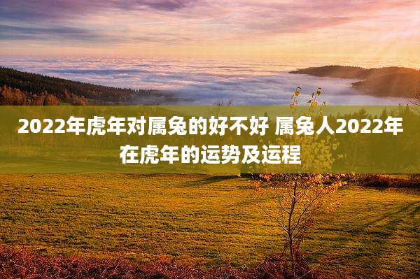 2022年虎年对属兔的好不好 属兔人2022年在虎年的运势及运程