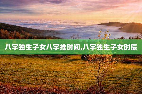 八字独生子女八字推时间,八字独生子女时辰