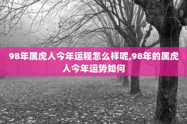 98年属虎人今年运程怎么样呢,98年的属虎人今年运势如何