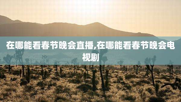 在哪能看春节晚会直播,在哪能看春节晚会电视剧