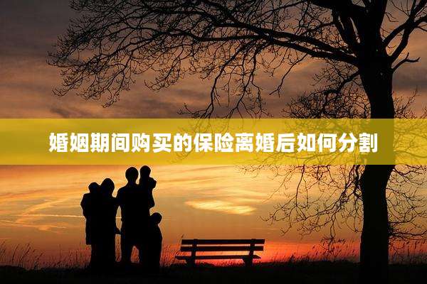 婚姻期间购买的保险离婚后如何分割