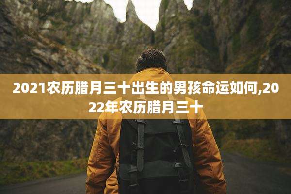 2021农历腊月三十出生的男孩命运如何,2022年农历腊月三十