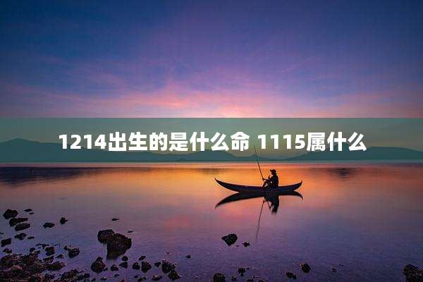 1214出生的是什么命 1115属什么