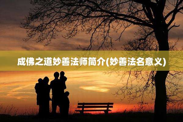 成佛之道妙善法师简介(妙善法名意义)
