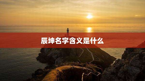 辰坤名字含义是什么