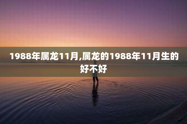 1988年属龙11月,属龙的1988年11月生的好不好