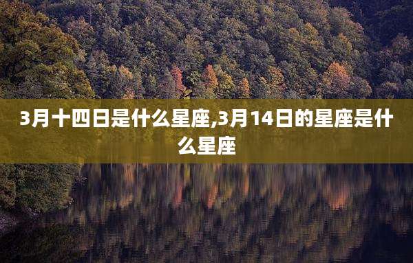 3月十四日是什么星座,3月14日的星座是什么星座