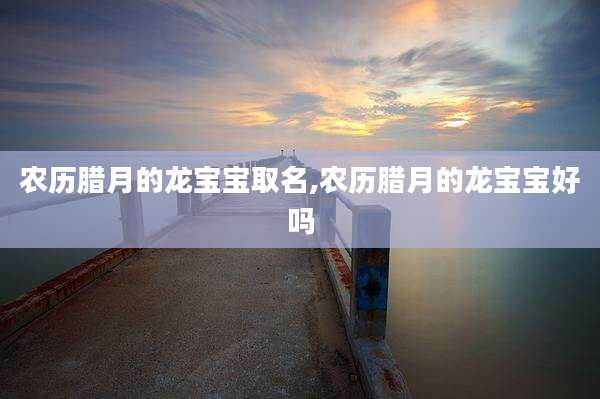 农历腊月的龙宝宝取名,农历腊月的龙宝宝好吗