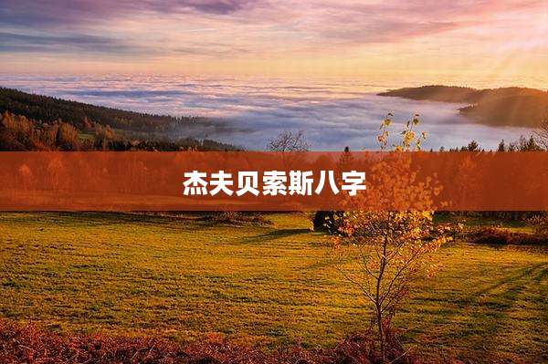 杰夫贝索斯八字
