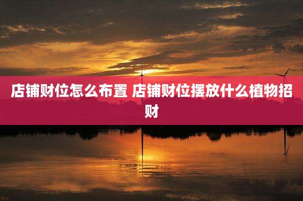 店铺财位怎么布置 店铺财位摆放什么植物招财