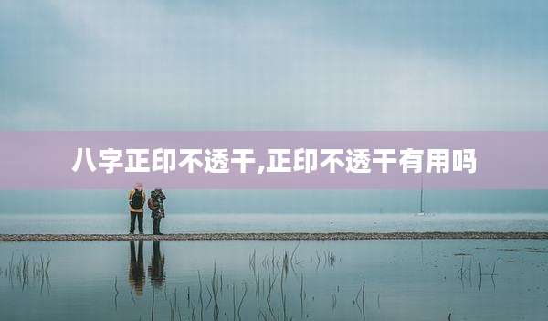 八字正印不透干,正印不透干有用吗
