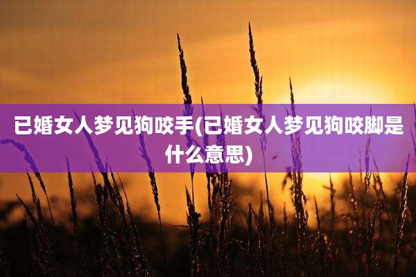 已婚女人梦见狗咬手(已婚女人梦见狗咬脚是什么意思)