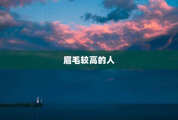 眉毛较高的人