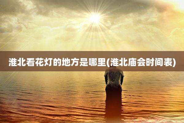 淮北看花灯的地方是哪里(淮北庙会时间表)