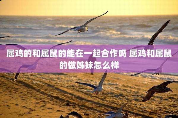属鸡的和属鼠的能在一起合作吗 属鸡和属鼠的做姊妹怎么样