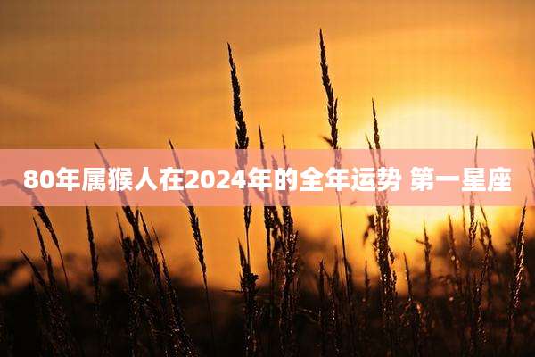 80年属猴人在2024年的全年运势 第一星座