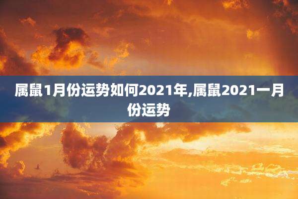 属鼠1月份运势如何2021年,属鼠2021一月份运势