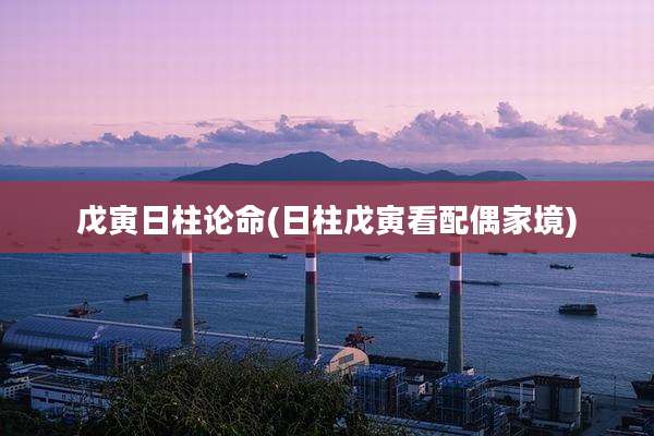 戊寅日柱论命(日柱戊寅看配偶家境)