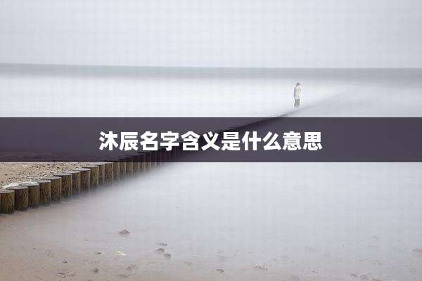 沐辰名字含义是什么意思