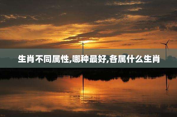 生肖不同属性,哪种最好,各属什么生肖