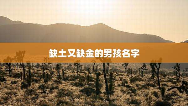 缺土又缺金的男孩名字