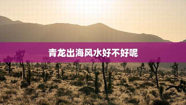 青龙出海风水好不好呢