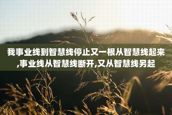 我事业线到智慧线停止又一根从智慧线起来,事业线从智慧线断开,又从智慧线另起