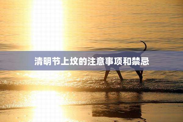 清明节上坟的注意事项和禁忌