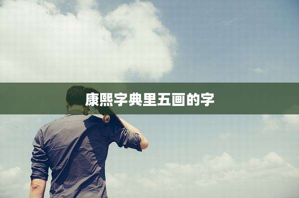 康熙字典里五画的字