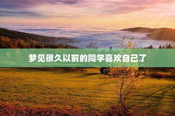 梦见很久以前的同学喜欢自己了