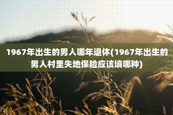 1967年出生的男人哪年退休(1967年出生的男人村里失地保险应该填哪种)