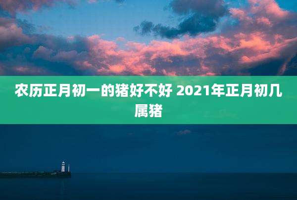 农历正月初一的猪好不好 2021年正月初几属猪