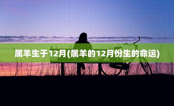 属羊生于12月(属羊的12月份生的命运)