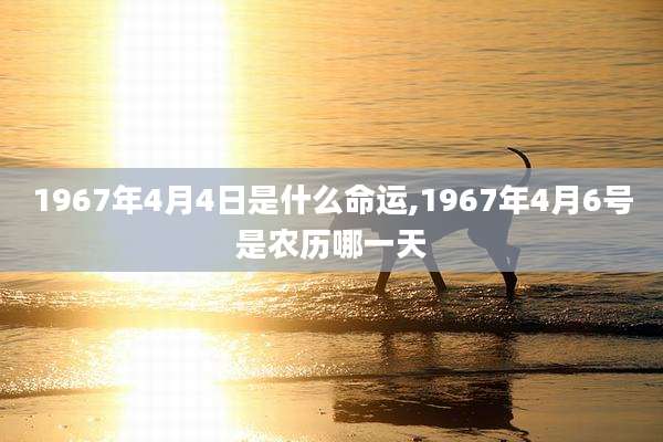 1967年4月4日是什么命运,1967年4月6号是农历哪一天