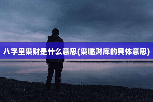 八字里枭财是什么意思(枭临财库的具体意思)