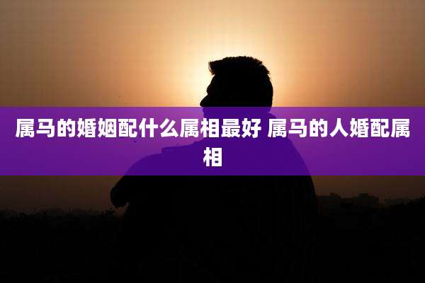 属马的婚姻配什么属相最好 属马的人婚配属相